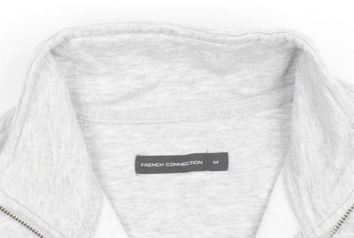 French Connection Men's Grey 1/2 Zip Sweatshirt Size M