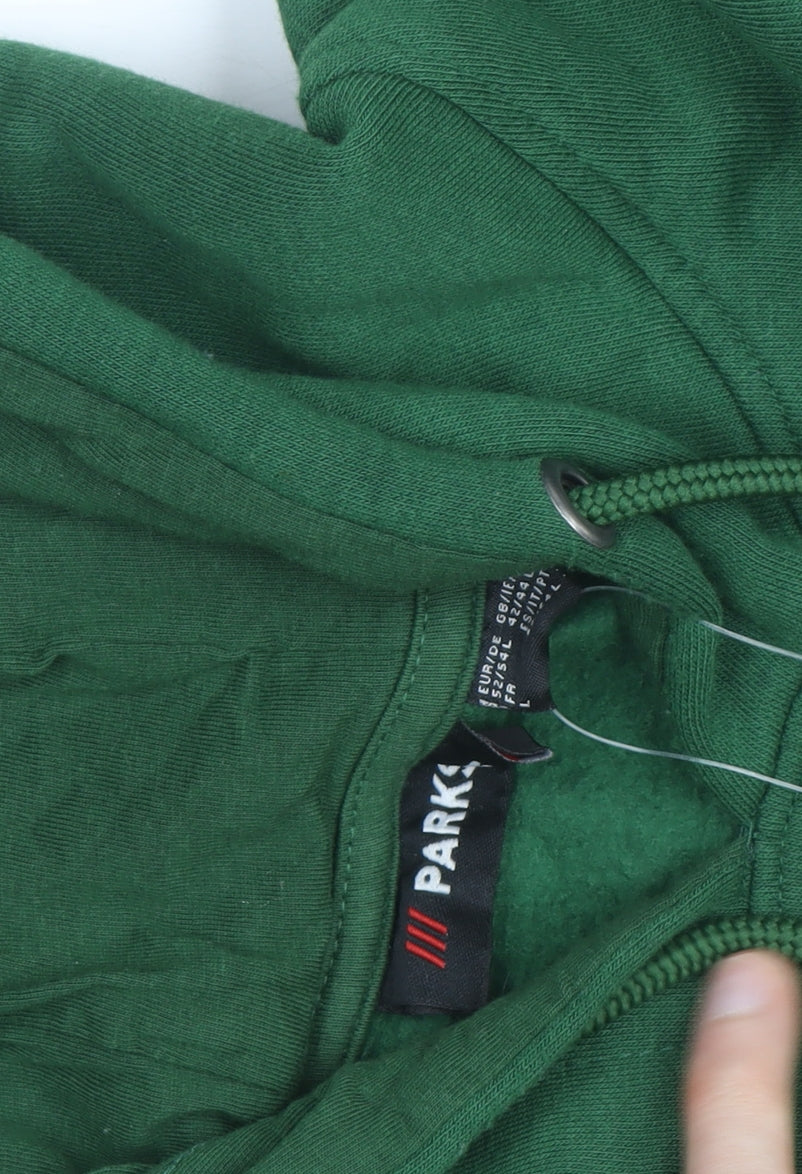 Parkside Men's Green Pullover Hoodie Size L Graphic Print Workwear