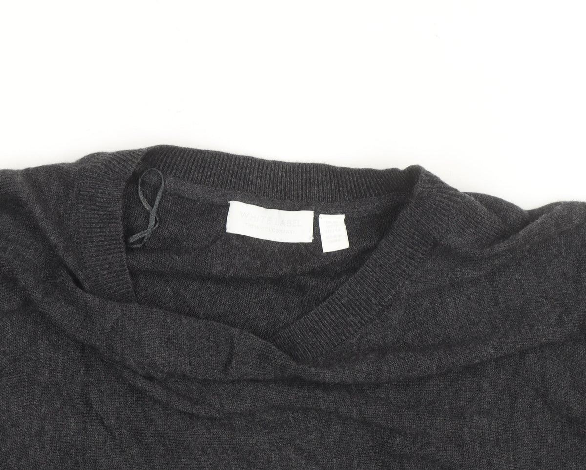The White Company Women's Grey Crew Neck Jumper Size 16 Wool Blend