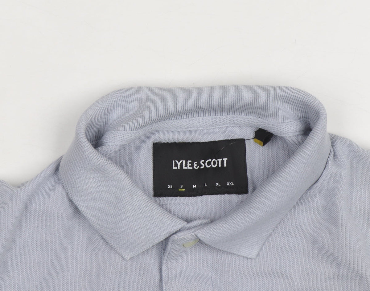 Lyle & Scott Mens Grey 2XL Cotton Polo Shirt Classic Logo