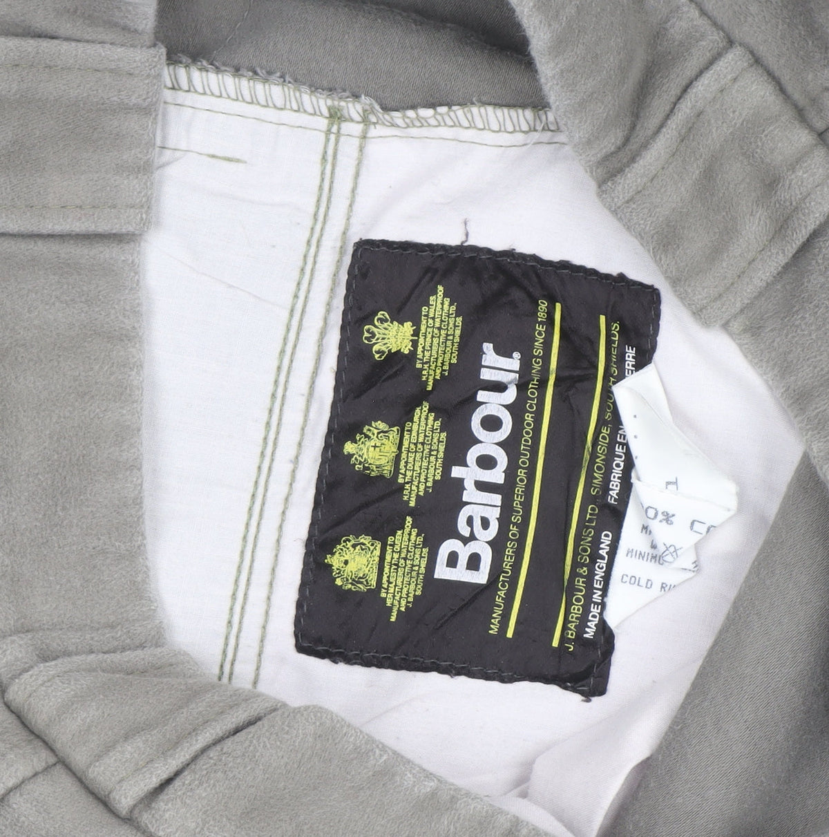 Barbour Men Grey Cotton Chino Shorts Size 32 Regular Fit
