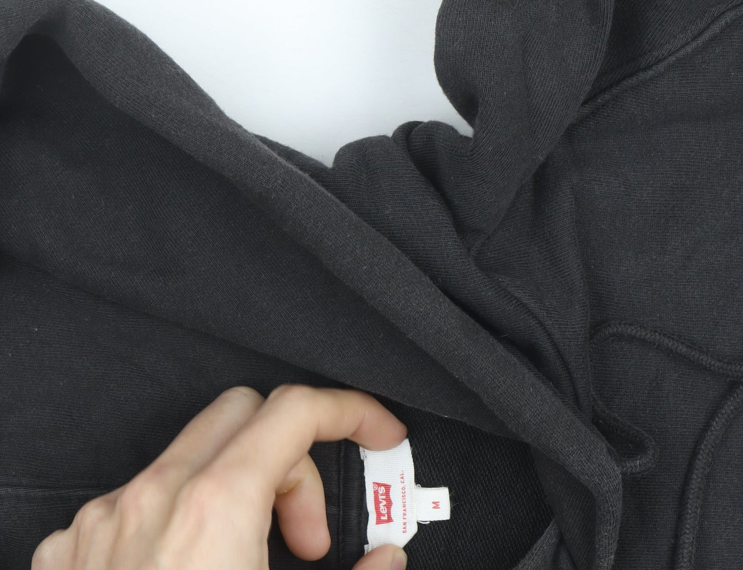 Levi's Men's Black Graphic Pullover Hoodie Medium Regular Fit