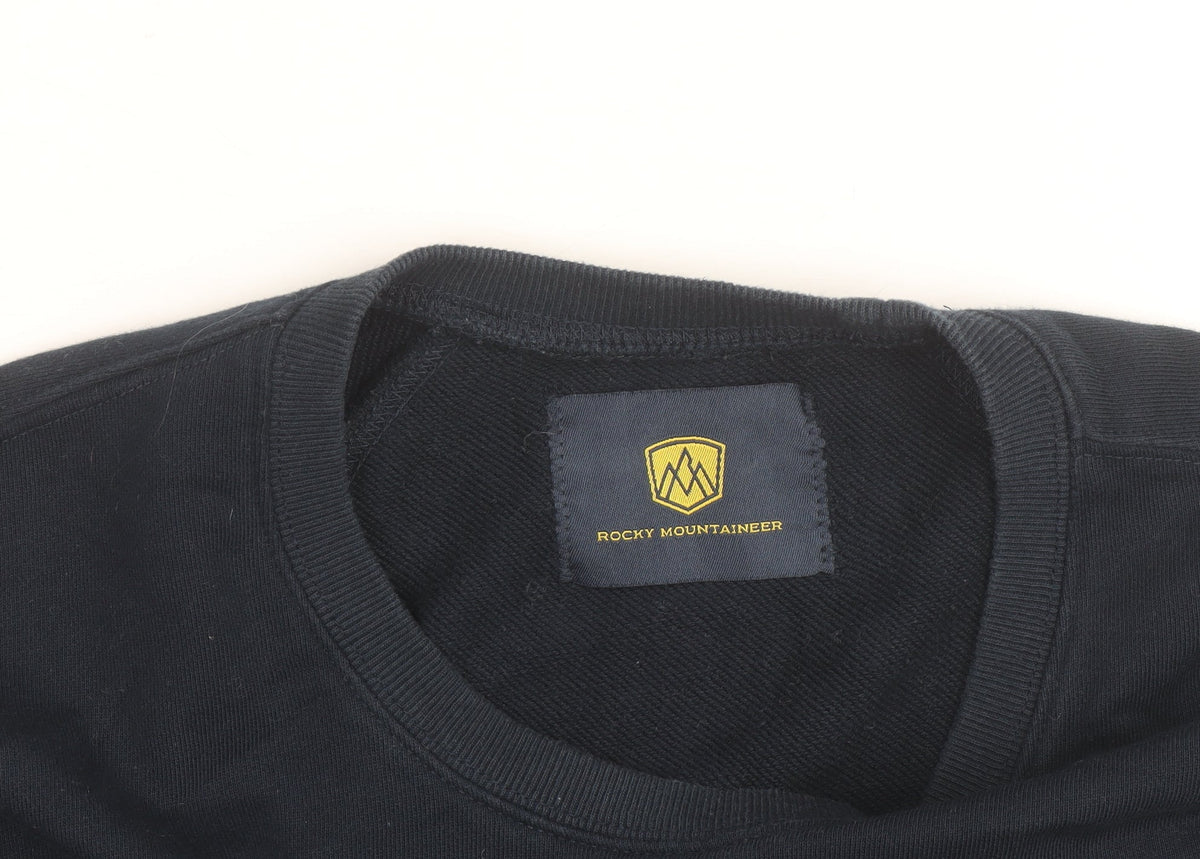 Rocky Mountaineer Men's Blue Crew Neck Pullover Sweatshirt Size L
