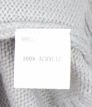 SOUTH.ST Women Grey Collared Henley Knit Jumper XS