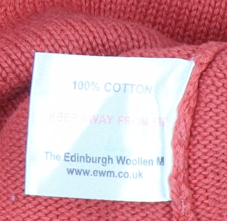 Isle Essentials Women's Coral Cotton Pullover Jumper Size 14-16