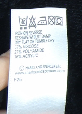 Marks & Spencer Women’s Black Ruffle Knit Cardigan Size 16