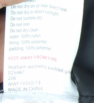Mountain Warehouse Womens Black Quilted Padded Gilet UK 18