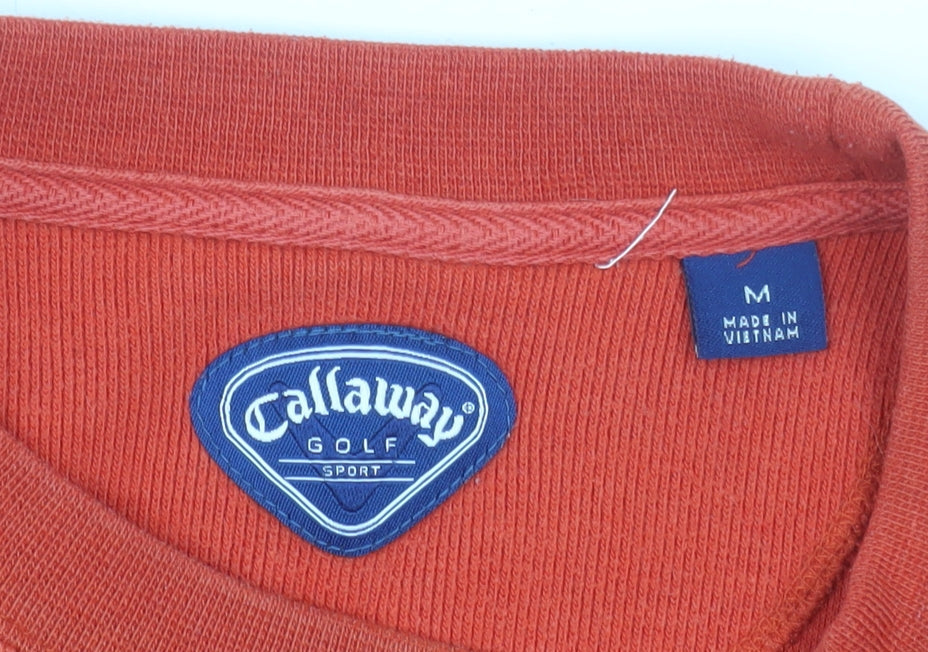 Callaway Men’s Orange Crew Neck Golf Sweatshirt Size M