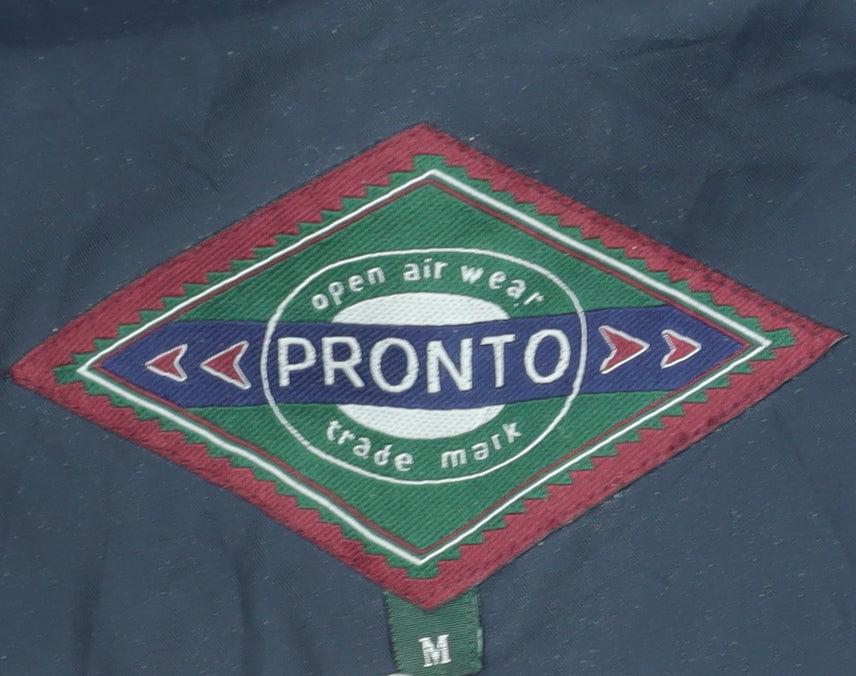 Pronto Men's Blue M Parka Jacket Polyester Lined Winter Coat