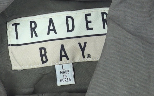 Trader Bay Men's Green L Military Style Lined Jacket Workwear Outdoor