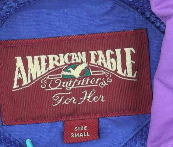 American Eagle Outfitters Women’s Multicoloured Nylon 90s Anorak Jacket Size S