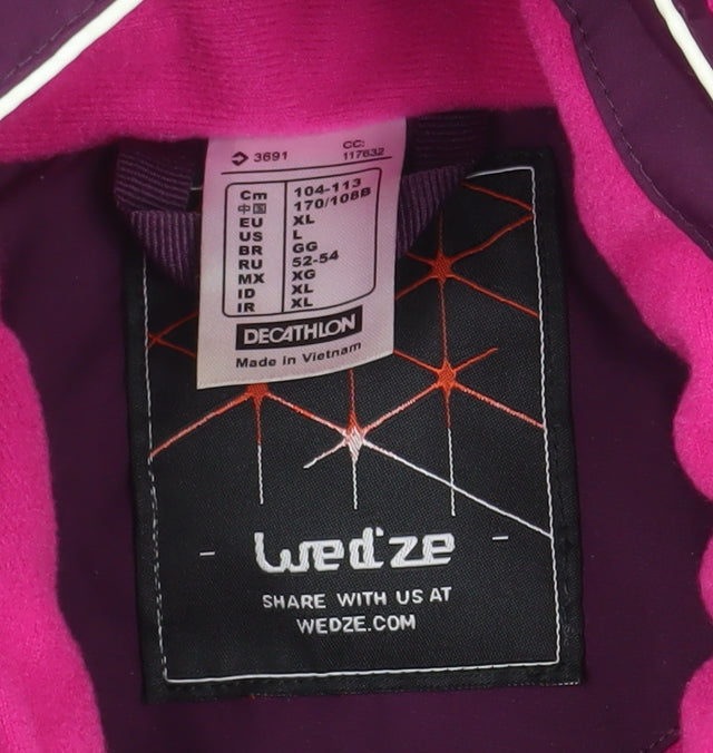 Wedze Women's Purple XL Ski Jacket Waterproof Hooded Winter Coat