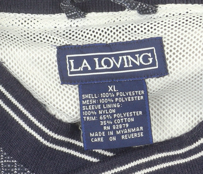 LA Loving Men's Blue XL Check Pullover Sweatshirt