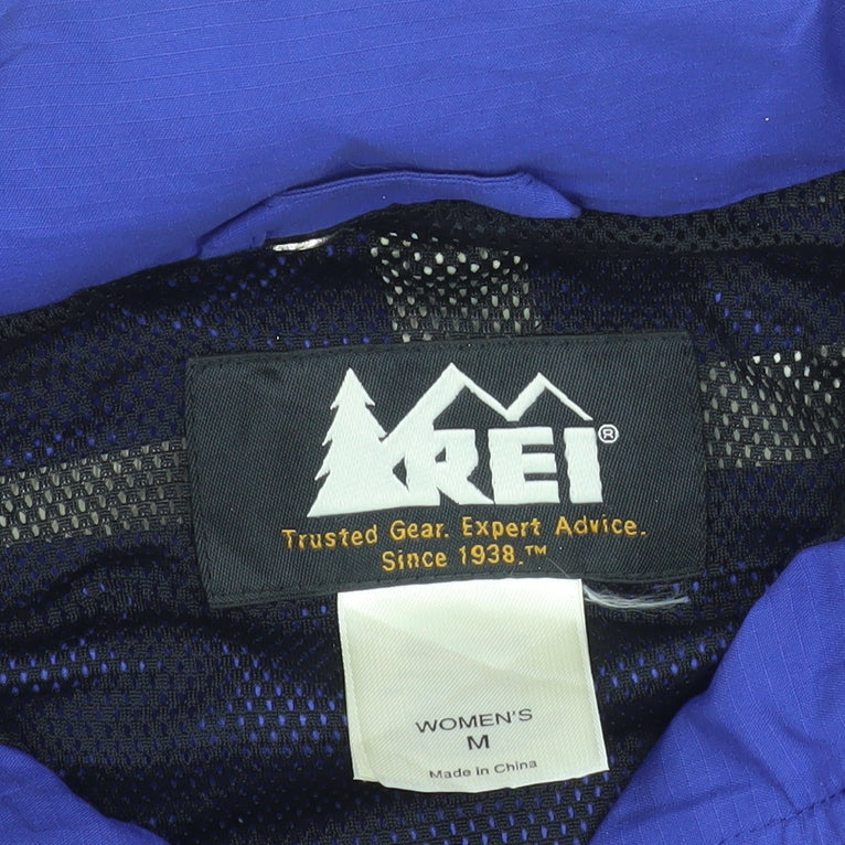 REI Women's Blue Ski Jacket Size M Waterproof Hooded Outdoor Coat