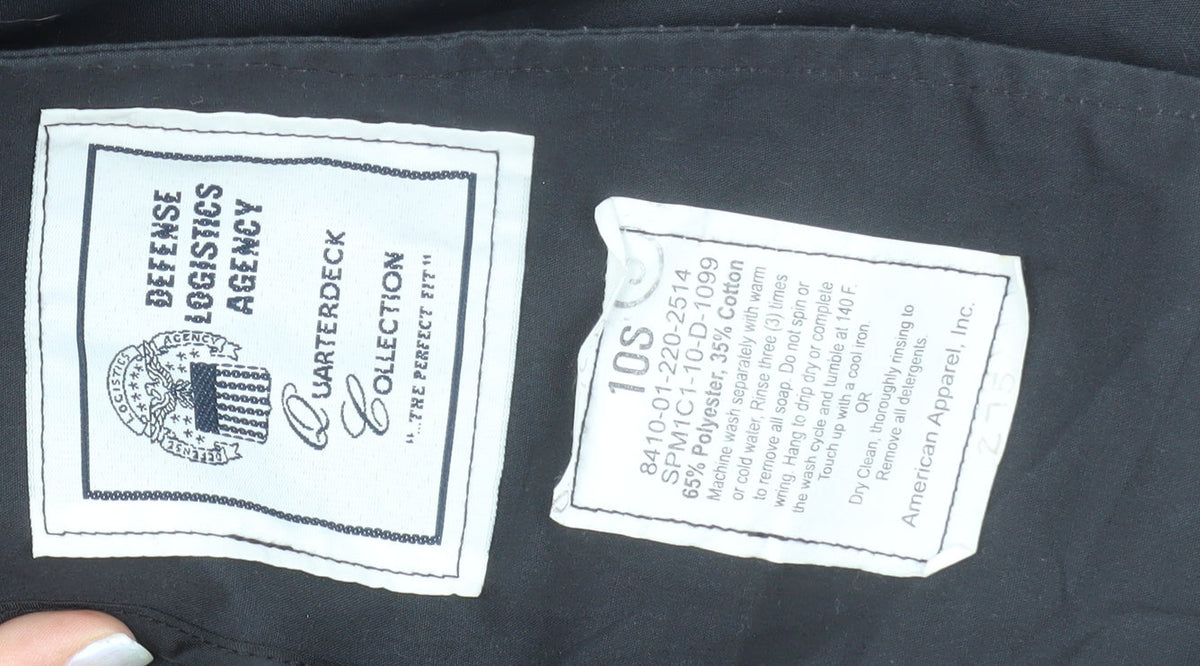 American Apparel Women's Black Long Trench Coat Size 10 Classic Style