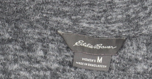 Eddie Bauer Women's Grey 1/4 Zip Pullover Sweatshirt M Polyester