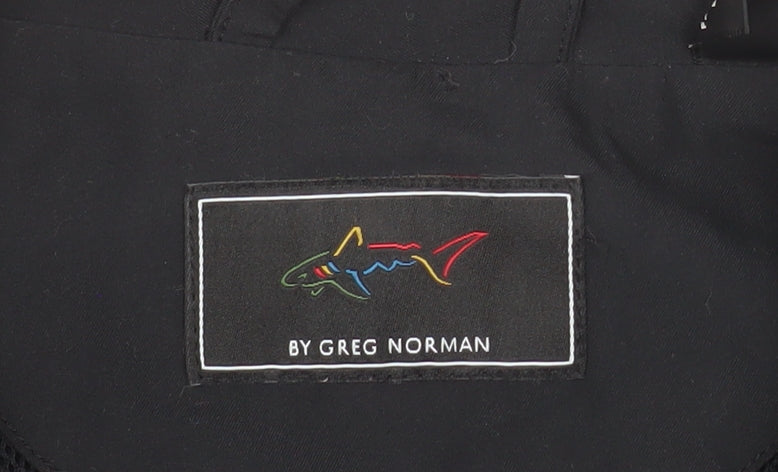 Greg Norman Men's Black M Basic Golf Jacket Full Zip Lightweight