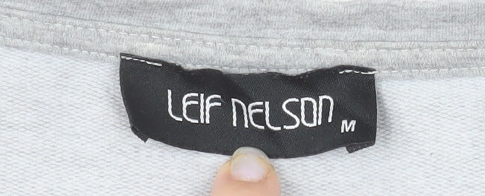 Leif Nelson Women's Grey Long Sleeve Basic Jersey T-Shirt M