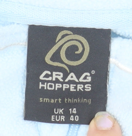 Craghoppers Women Light Blue Half Zip Fleece Sweatshirt UK 14