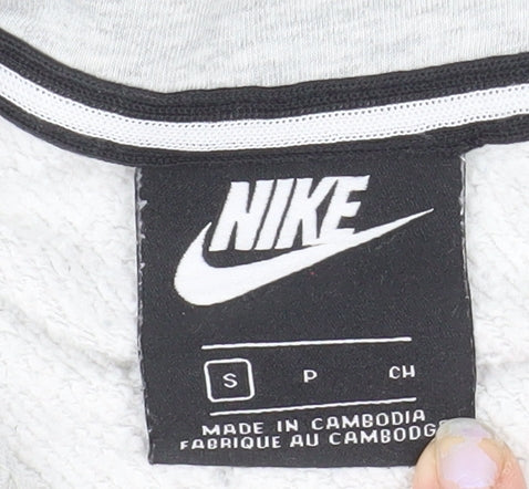 Nike Men's Grey Pullover Hoodie Small Sports Fleece Sweatshirt