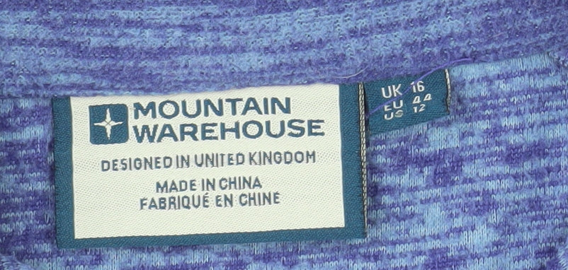Mountain Warehouse Womens Purple Size 16 1/2 Zip Fleece Sweatshirt