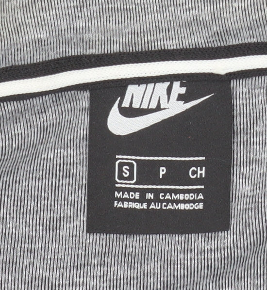 Nike Men's Grey Full Zip Hooded Sweatshirt S Sports Hoodie