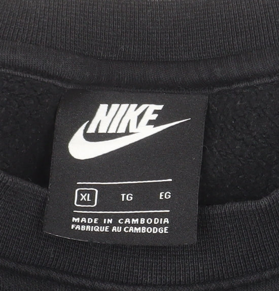 Nike Men's Black XL Pullover Crew Neck Fleece Sweatshirt