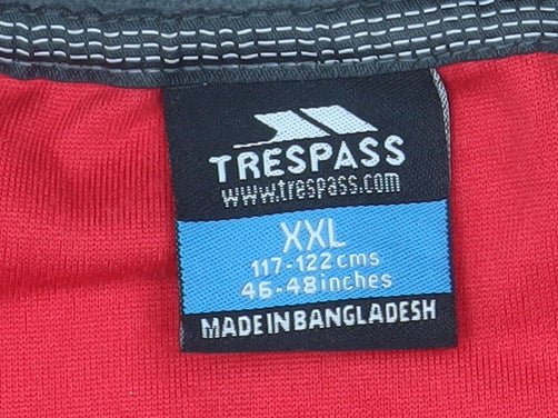 Trespass Men's Red 2XL Fleece 1/4 Zip Pullover Sweatshirt