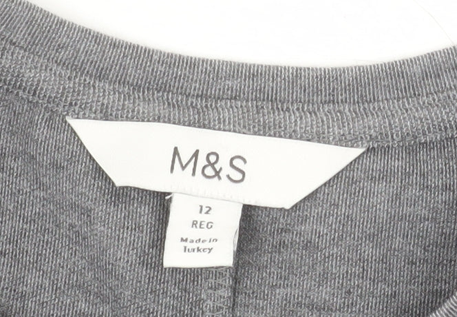 Marks & Spencer Women’s Grey A-Line Jersey Dress Size 12