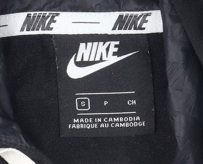 Nike Men's Black White Pullover Hoodie Small Fleece Sportswear