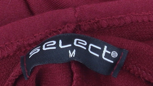 Select Womens Burgundy Hooded Tunic Sweatshirt Size M Graphic Print