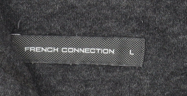 French Connection Men's Grey Full Zip Hoodie Size L