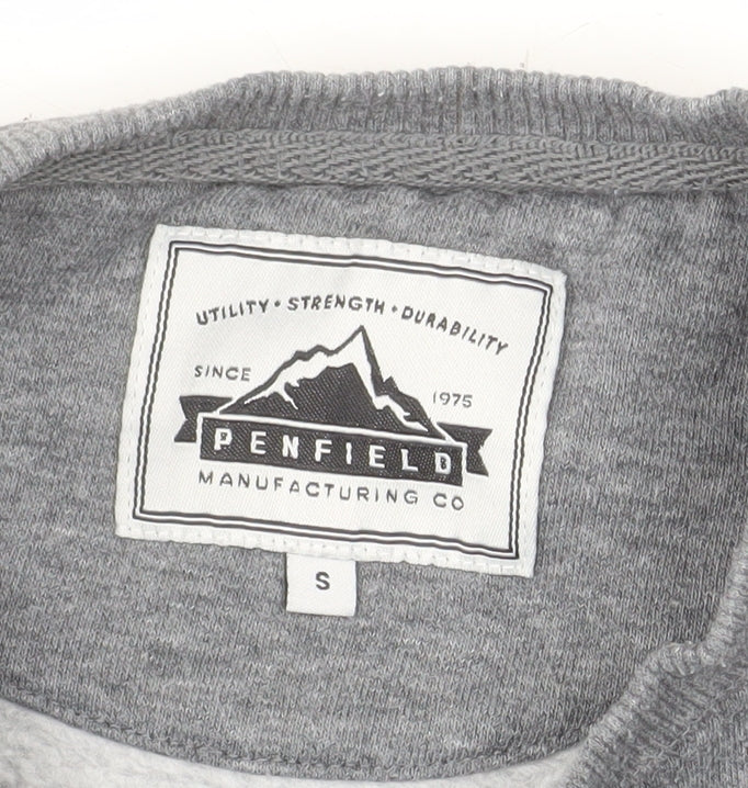 Penfield Mens Grey Small Crew Neck Pullover Sweatshirt