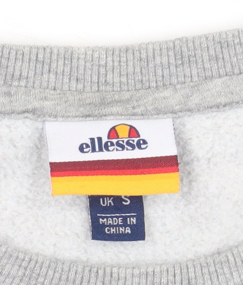 Ellesse Men's Grey Small Pullover Crew Neck Sweatshirt