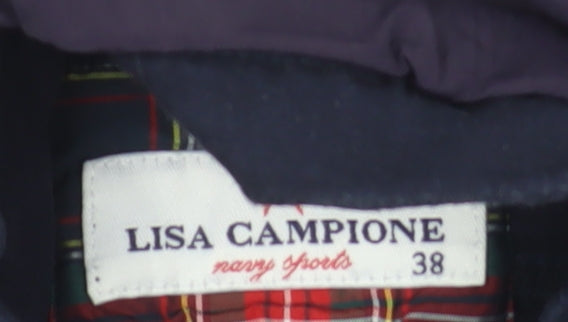 Lisa Campione Womens Navy Pullover Hoodie Size 10 Cotton Blend