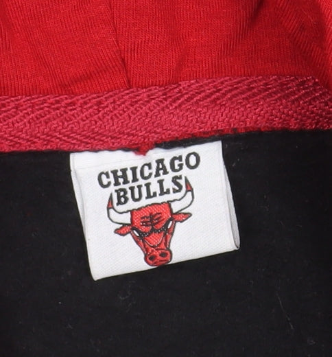 Chicago Bulls Men's Black Pullover Hoodie M Graphic Sports Sweatshirt