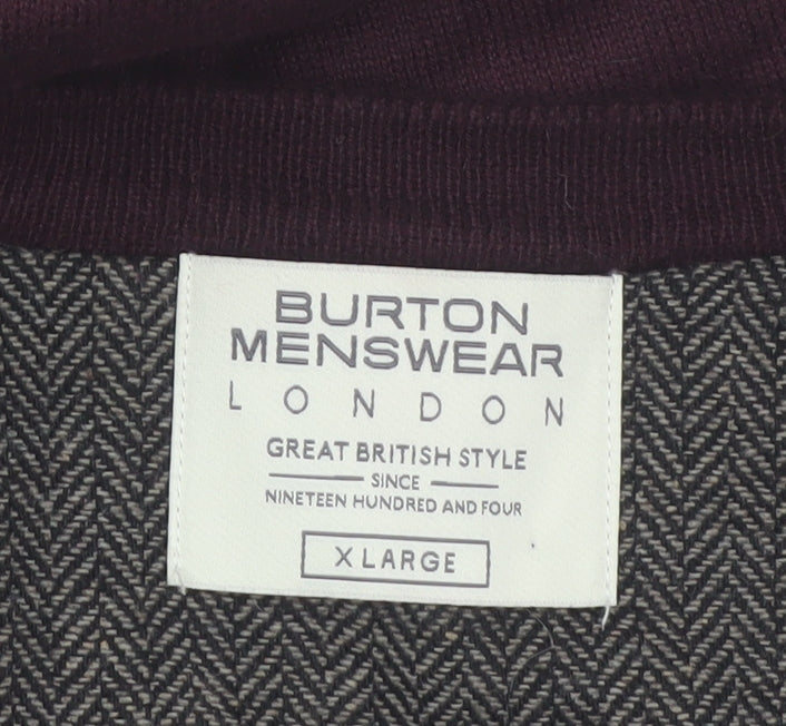 Burton Menswear Men's Brown XL Cotton Crew Neck Pullover Jumper