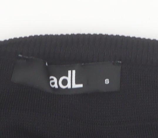 adL Women's Black Cropped High Neck Sleeveless Tank Top Size S