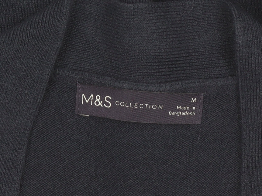 Marks & Spencer Womens Black M Cardigan Knit Open Front