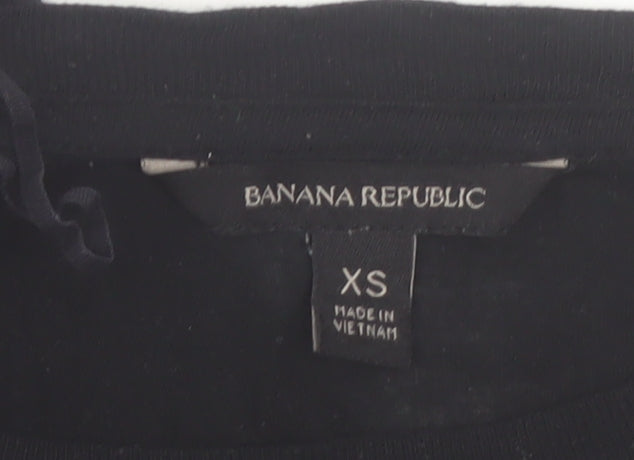 Banana Republic Women's Black XS Long Sleeve Modal Blouse