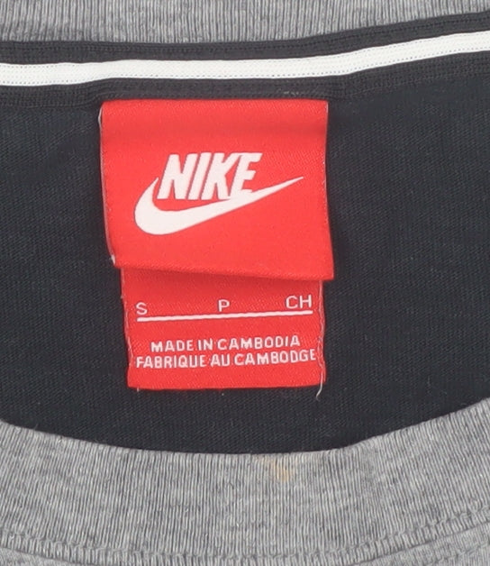 Nike Women’s Grey Cropped Air Logo T-Shirt Size S