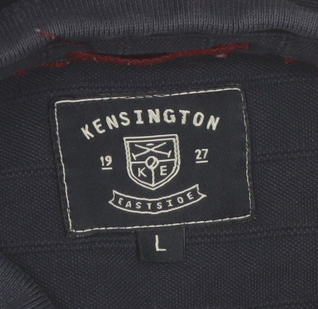 Kensington Eastside Men's Navy Cotton Short Sleeve Polo Shirt L