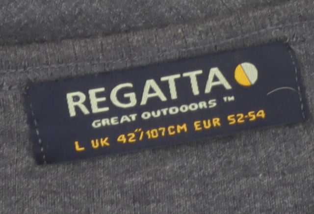 Regatta Men's Grey Long Sleeve Activewear T-Shirt Size L