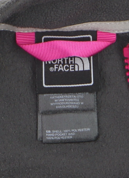 Additional view of The North Face girls’ black full zip fleece hoodie sweatshirt m 10-12 years