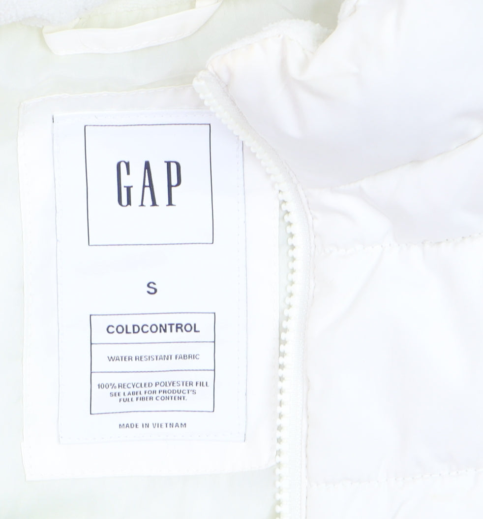 Gap Women’s White Puffer ColdControl Waistcoat Size S