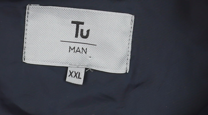 Tu Men Blue 2XL Lightweight Polyester Windbreaker Jacket