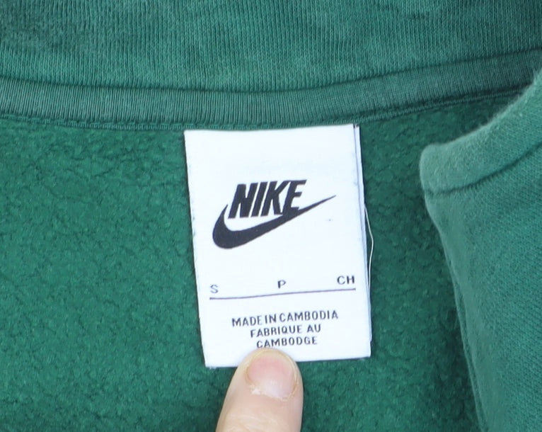 Nike Men’s Green 1/2 Zip Fleece Sweatshirt Small Regular Fit