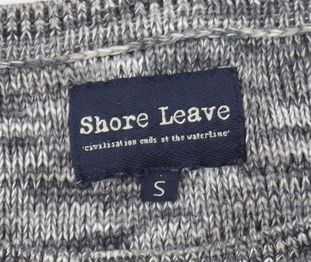 Shore Leave Men's Grey Knit Pullover Jumper Size S