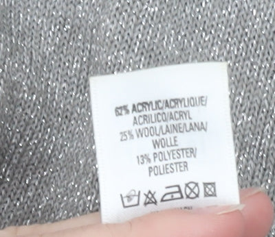 Marks & Spencer Women’s Grey V-Neck Cardigan Size 10 Classic Knit