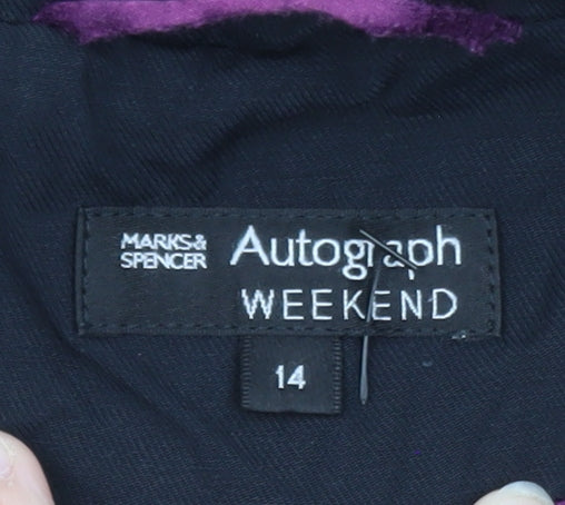 Marks & Spencer Autograph Women Black Size 14 Double Breasted Coat